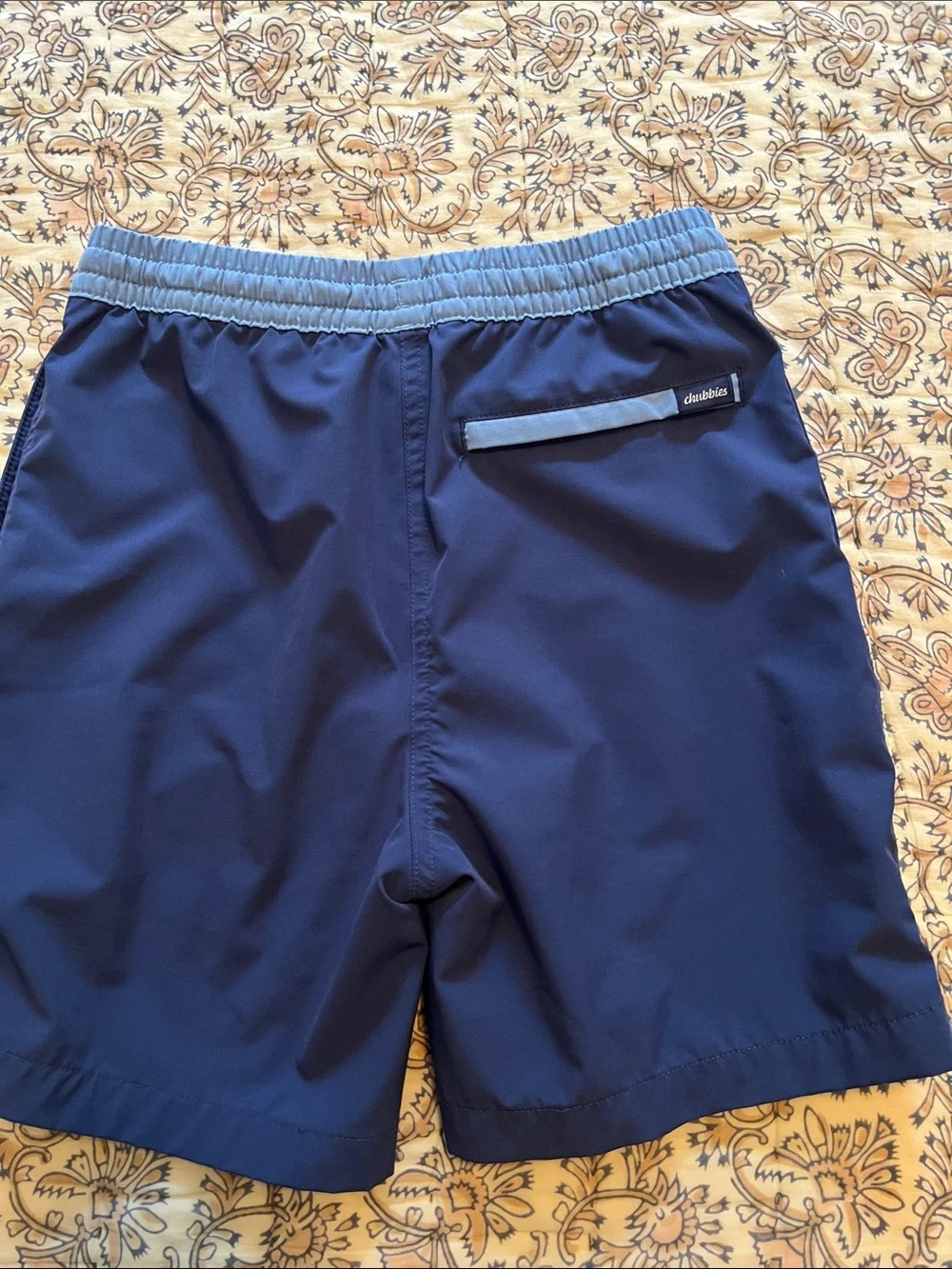 Youth Medium 10/12 chubbies Navy Swim Trunks with liner shorts